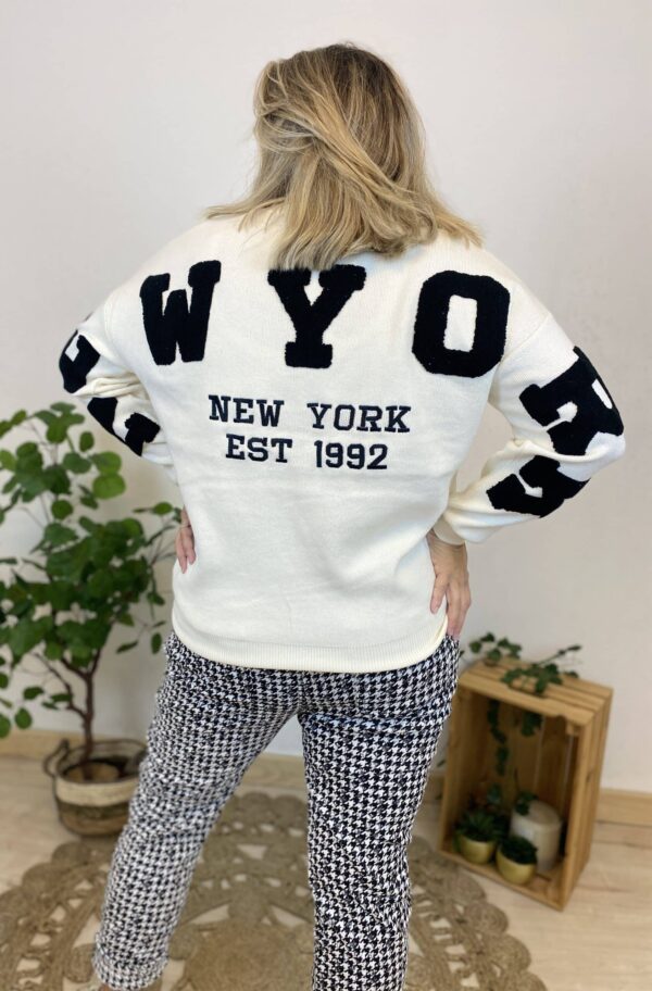 Pull New-york blanc