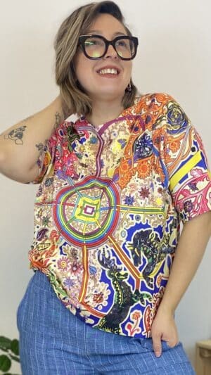Tee-shirt  imprimé multicolore