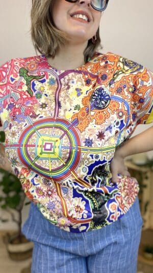 Tee-shirt  imprimé multicolore