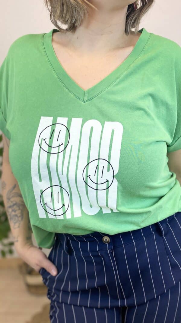 Tee-shirt AMOR smile (différents coloris) – Image 4
