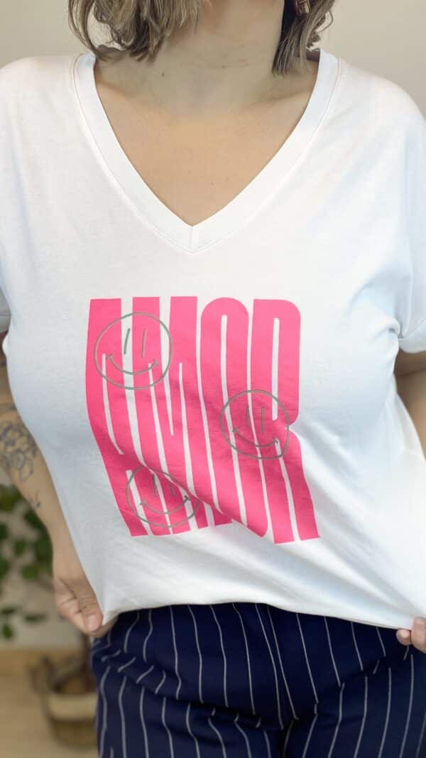 Tee-shirt AMOR smile (différents coloris) – Image 3
