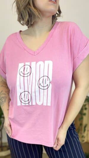 Tee-shirt AMOR smile (différents coloris)