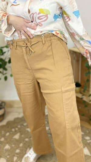 Pantalon cargo café (c’est bau la vie)