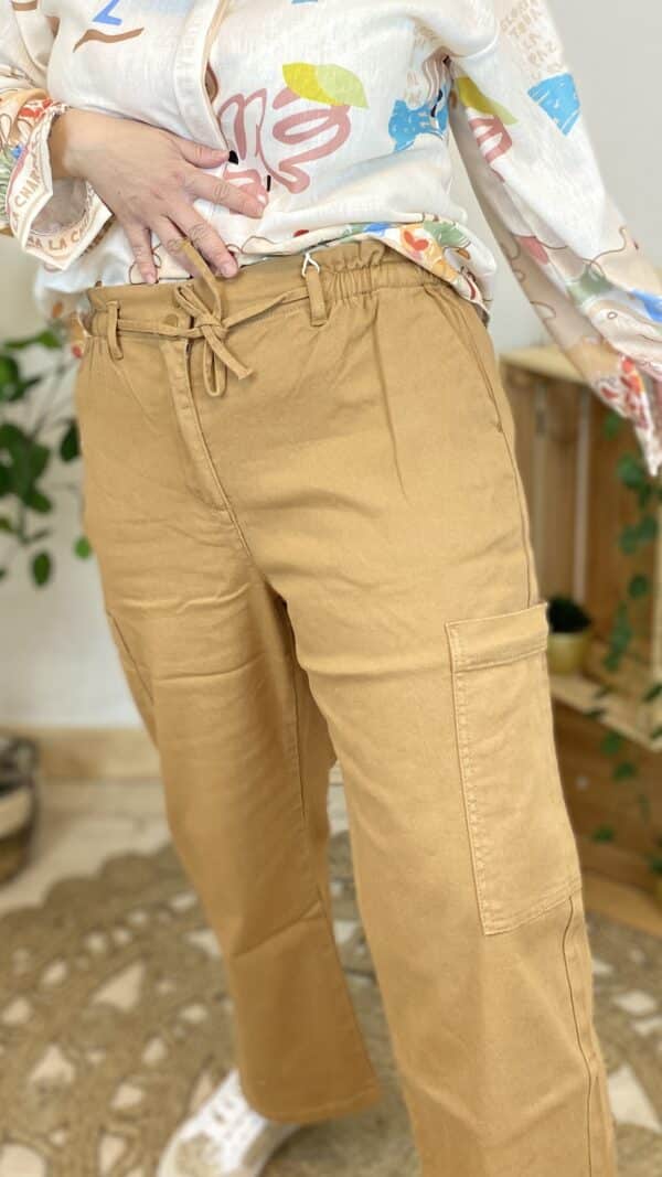 Pantalon cargo café (c'est bau la vie)