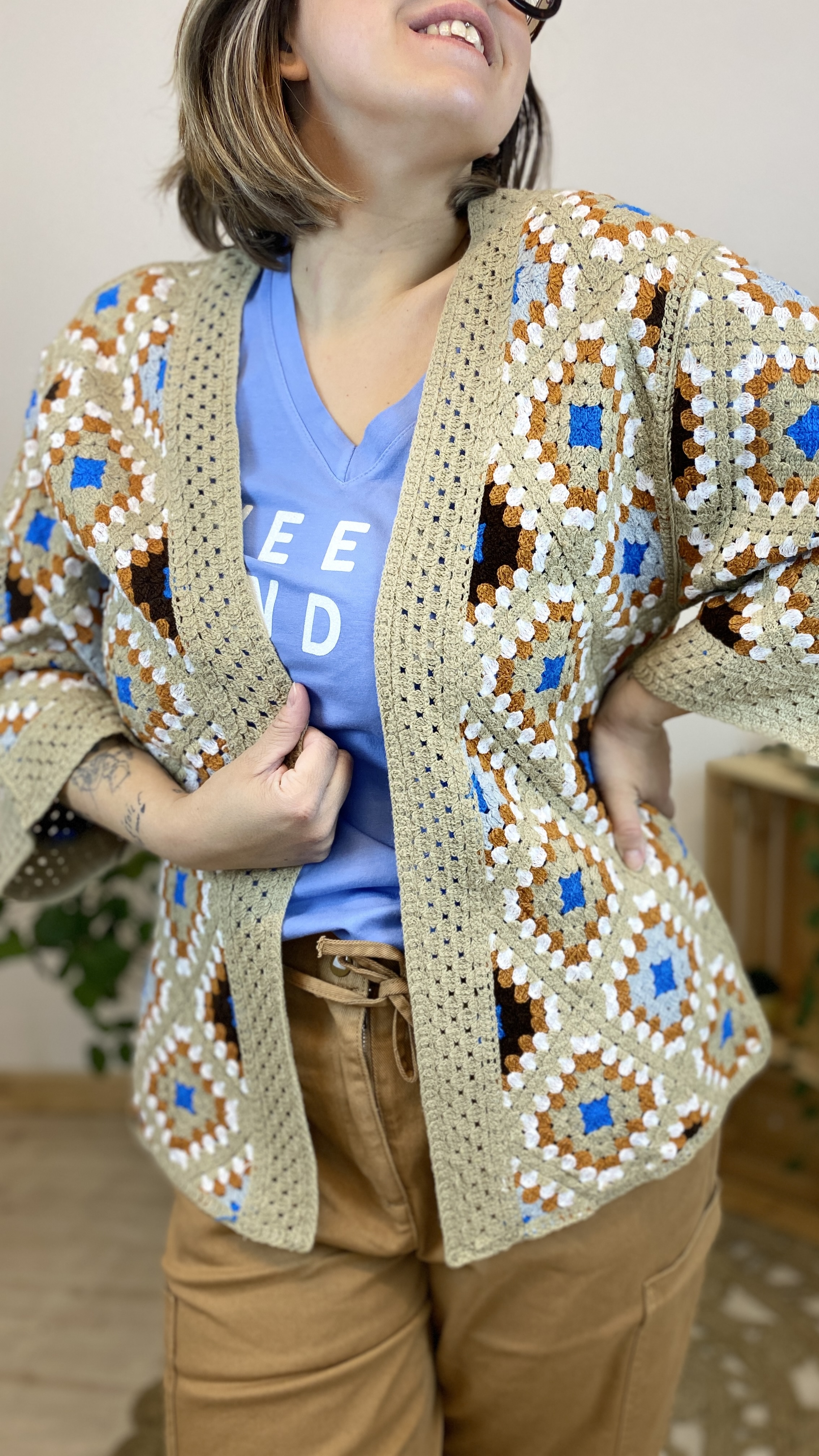 Gilet bohème en crochet