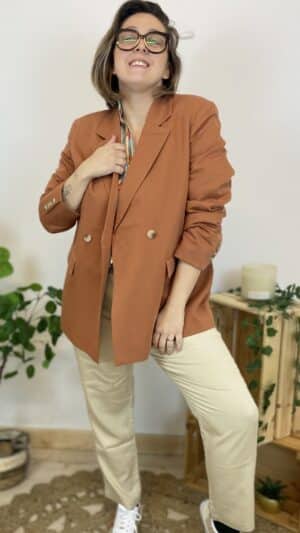 Veste blazer coton/lin( c’est beau la vie)