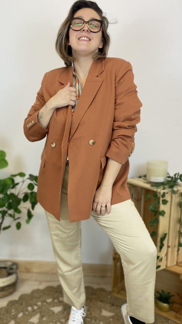 Veste blazer coton/lin( c'est beau la vie) – Image 2