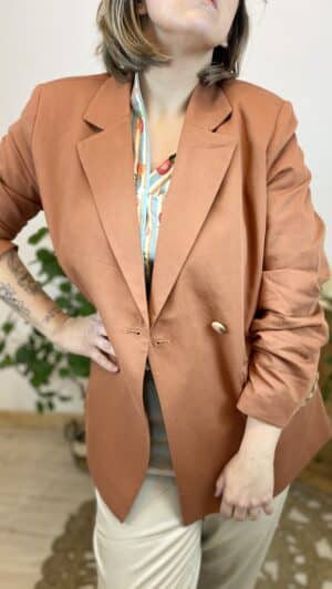 Veste blazer coton/lin( c’est beau la vie)
