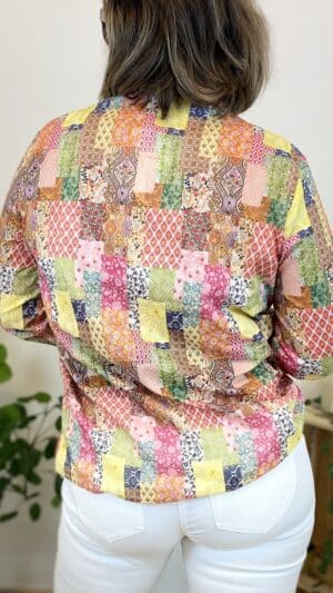 Chemisier patchwork multicolore
