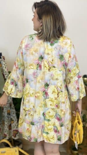 Robe boheme courte fleurie