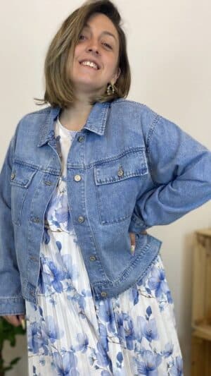Veste en jean bleach