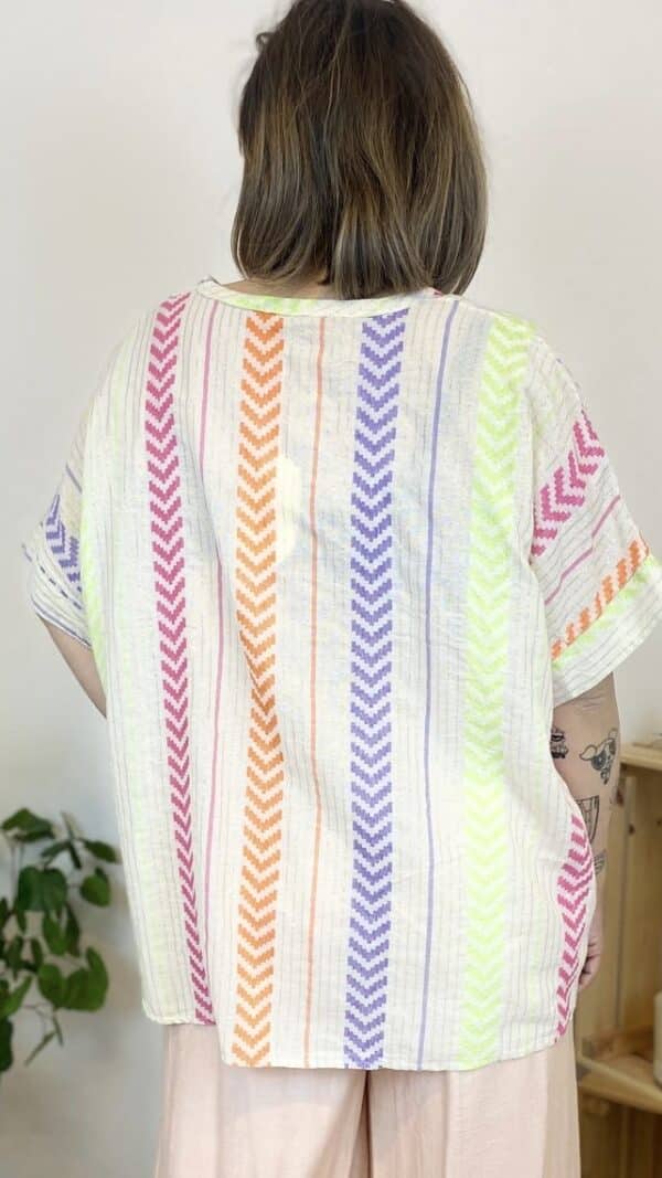 Tunique broderie multicolore – Image 3
