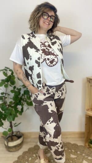 Gilet sans manches matelassé vache