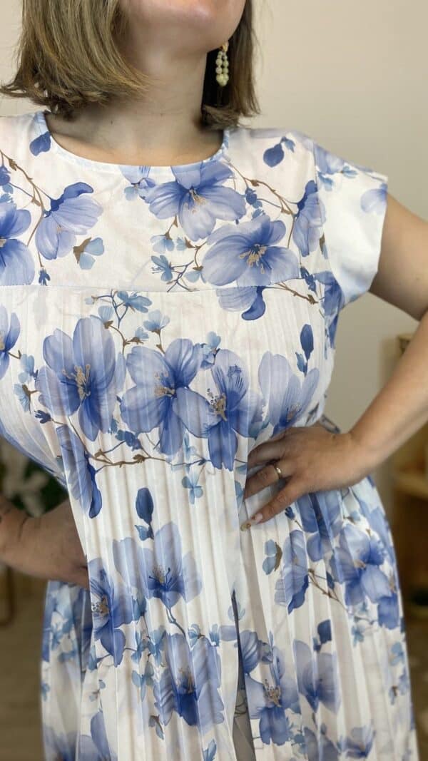 Robe longue plissée fleurie – Image 4