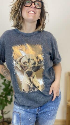 Tee-shirt gris vintage (différents imprimés)