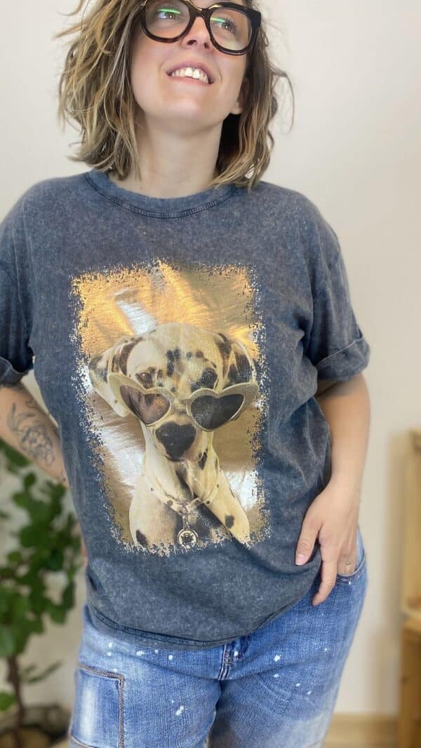 Tee-shirt gris vintage (différents imprimés)