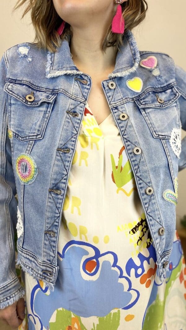 Blouson jean avec empiècement – Image 3