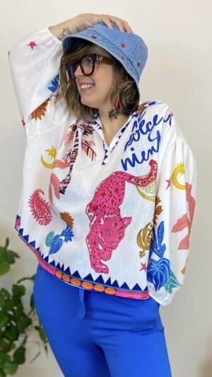 Blouse imprimé oversize ( différents coloris)
