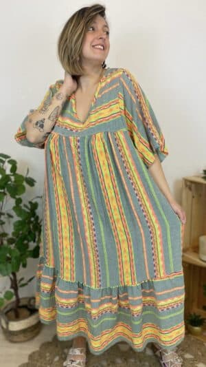 Robe bohème tissée inca