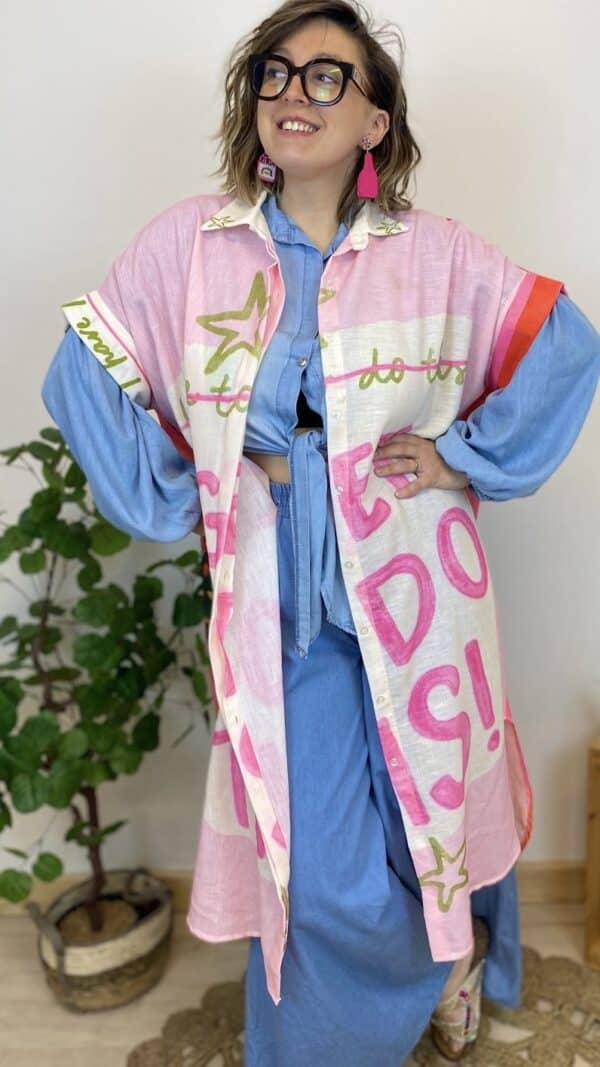 Robe chemise oversize (differents motifs et coloris) – Image 7