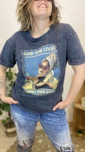 Tee-shirt gris vintage (différents imprimés)
