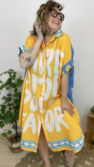 Robe chemise oversize (differents motifs et coloris)
