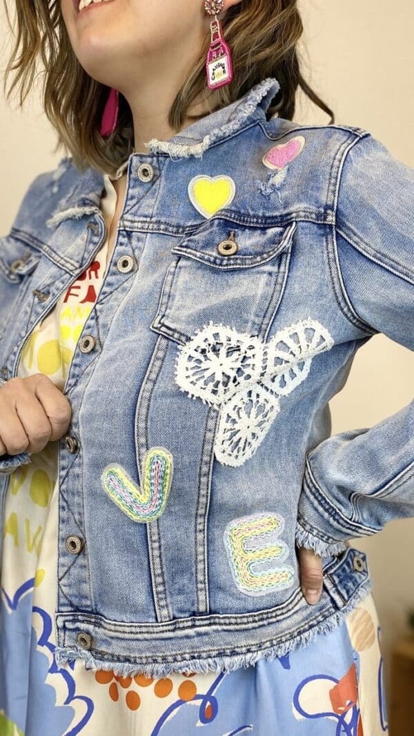 Blouson jean avec empiècement – Image 4