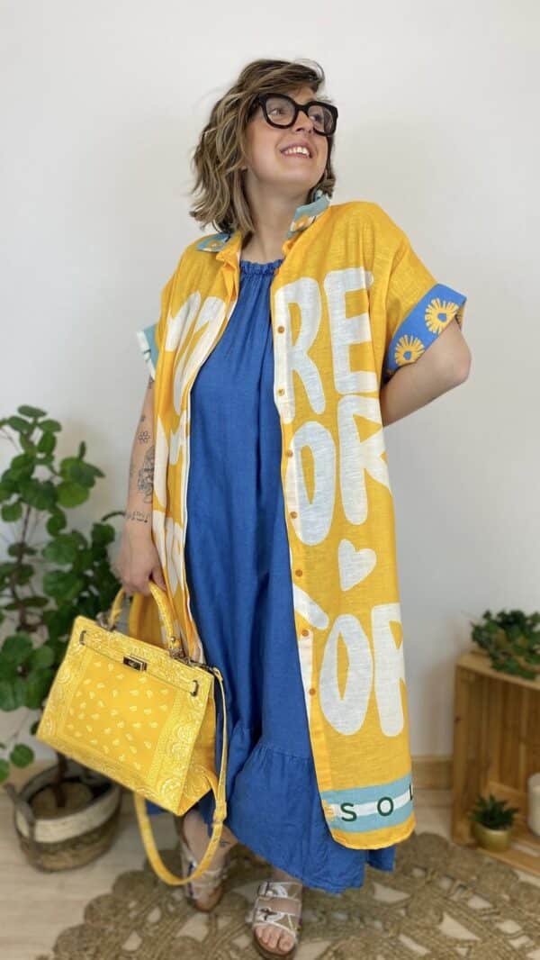 Robe chemise oversize (differents motifs et coloris) – Image 3