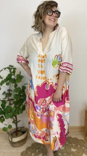 Robe longue satinée (différents coloris)