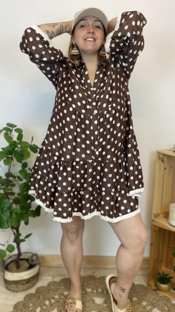 Robe courte volantée (pois ou zèbre) – Image 5