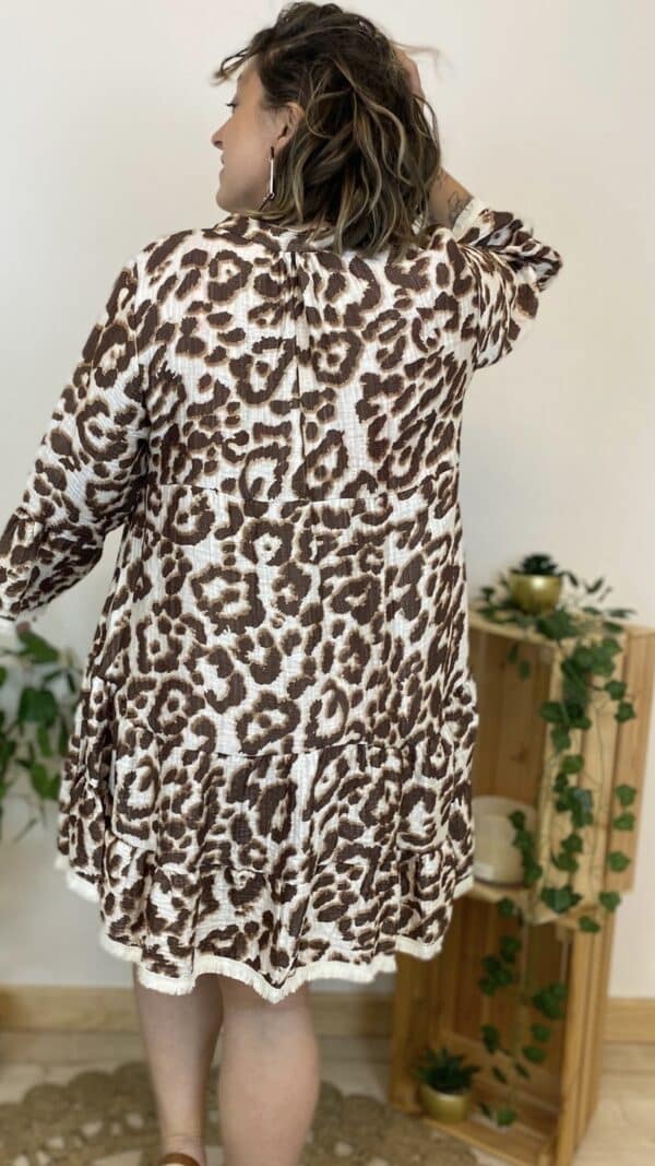 Robe courte volantée (pois ou zèbre) – Image 4