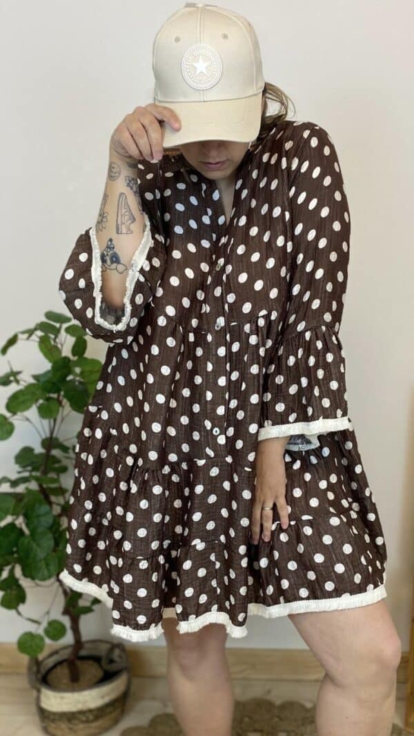 Robe courte volantée (pois ou zèbre) – Image 3