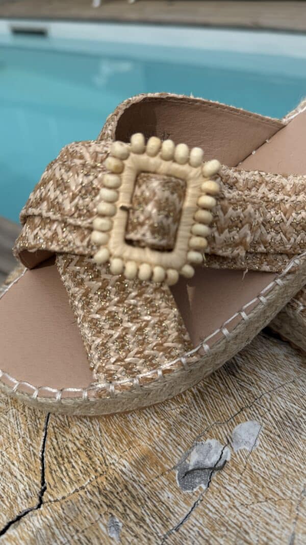Mules brides croisées tressées – Image 2