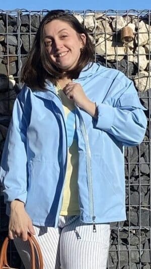 Imper court capuche ciel