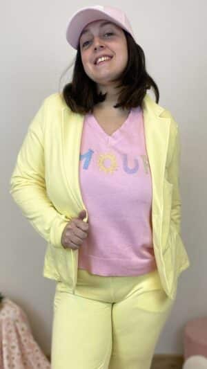 Veste blazer casual jaune