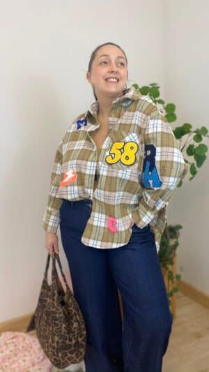 Surchemise carreaux et patch