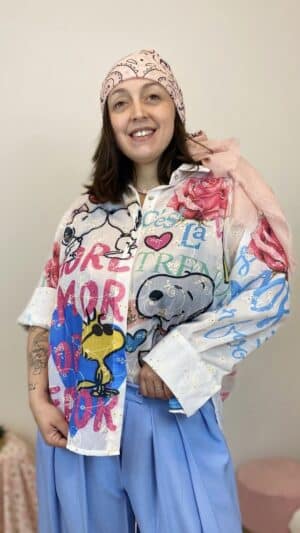 Chemise broderie Anglaise imprimé Snoopy