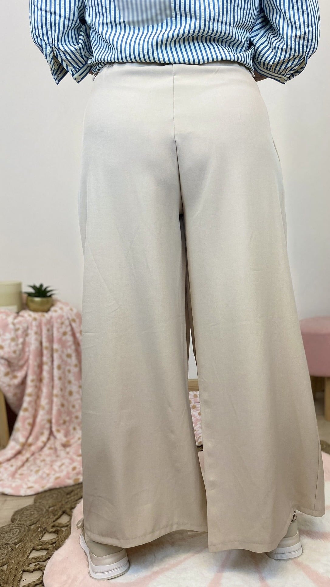 Pantalon large pli soleil(taupe,noir,beige, camel) – Image 4