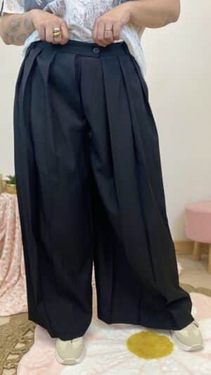 Pantalon large  pli soleil(taupe,noir,beige, camel)