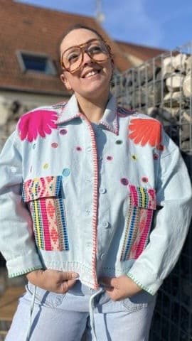 Veste oversize brodée « Bahamas »