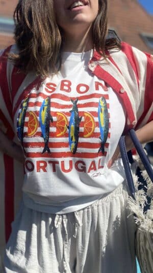Tee-shirt blanc « sardine »