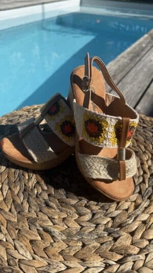 Sandales en crochet forme de sabot